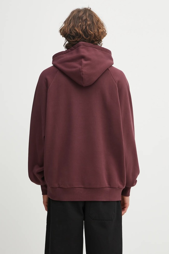 Oblečení Bavlněná mikina Carhartt WIP Hooded Ray Sweat I035640.33KXX burgundské