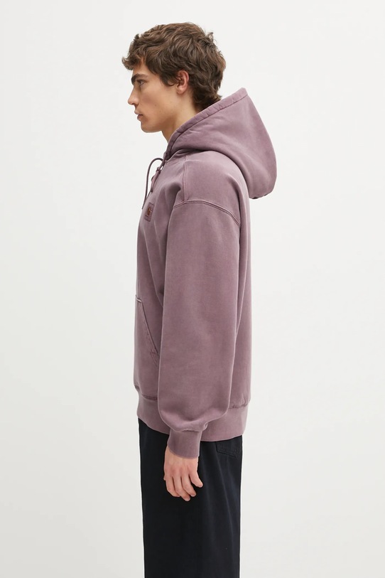 Βαμβακερή μπλούζα Carhartt WIP Hooded Vista Sweat I029523.33IGD μωβ AW25