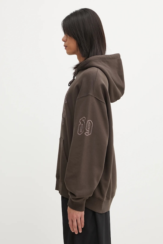 Carhartt WIP bluza bawełniana Hooded Hackwork Sweat I035641.3EEXX brązowy AW25