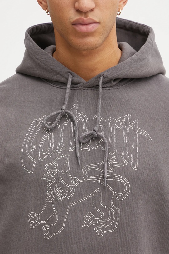 Carhartt WIP bluza bawełniana Hooded Hackwork Sweat brązowy I035641.3EGXX