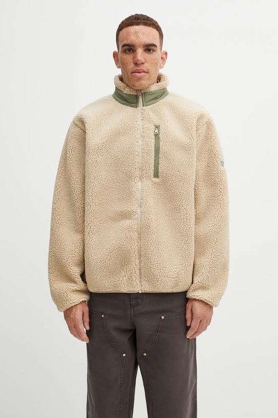 No Problemo felpa in pile Zip Through Fleece stampa all-over beige NP7000504