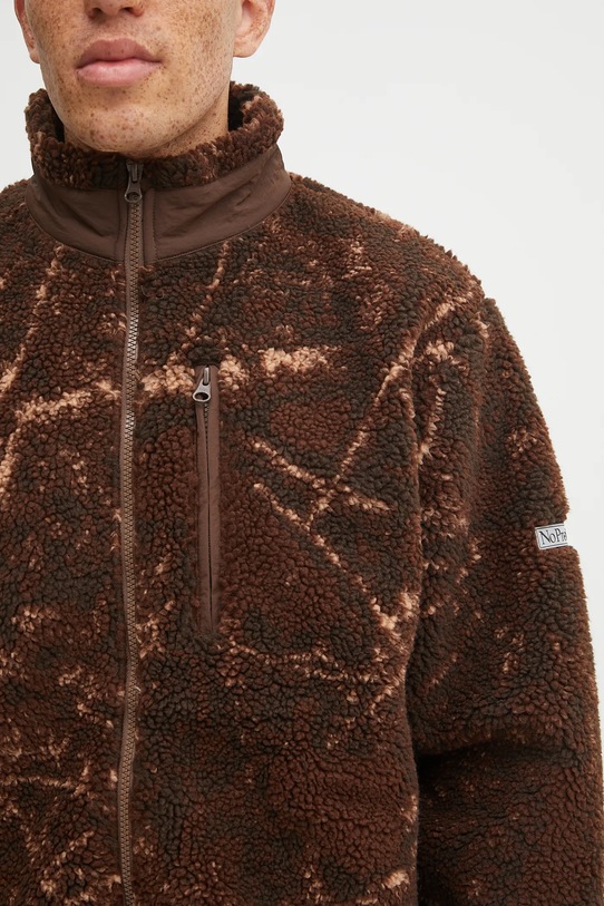 Fleecová mikina No Problemo Zip Through Fleece hnědá NP7000504