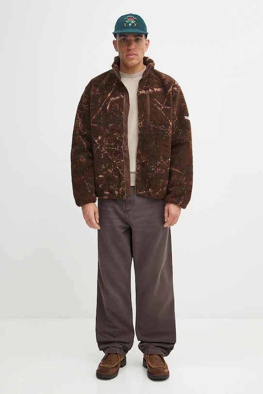 No Problemo gyapjú pulóver Zip Through Fleece NP7000504 barna