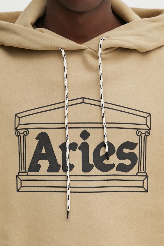 Bombažen pulover Aries Temple bež AR2001204