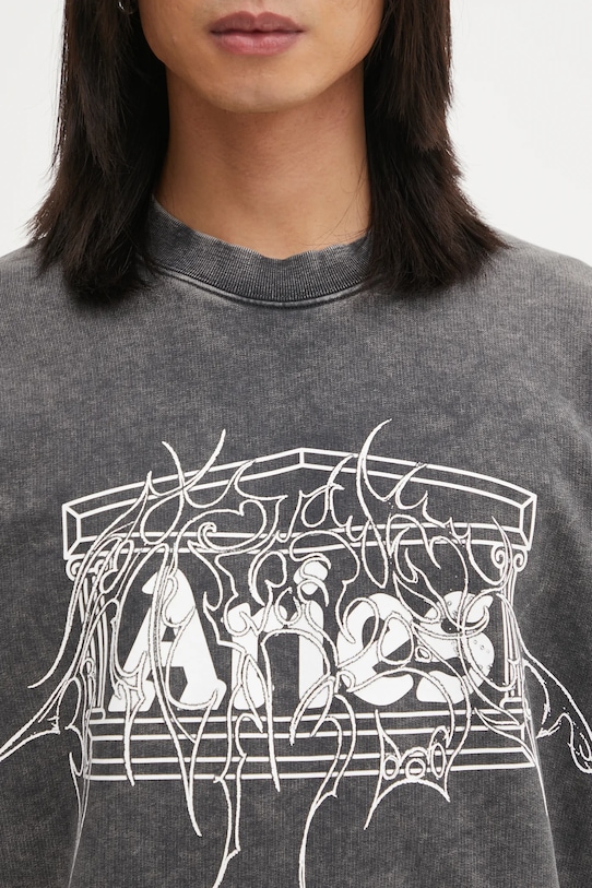 Bombažen pulover Aries Overlord siva AR2003604