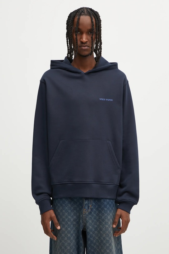 Odzież Daily Paper bluza bawełniana Candle Label Hoodie 2521106 granatowy