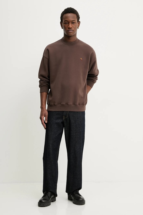 Μπλούζα Abercrombie & Fitch KI122.5659.420 καφέ AW25