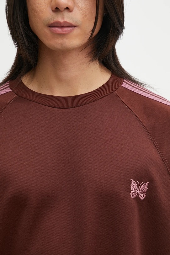 Needles bluza Track Crew Neck brązowy RW315