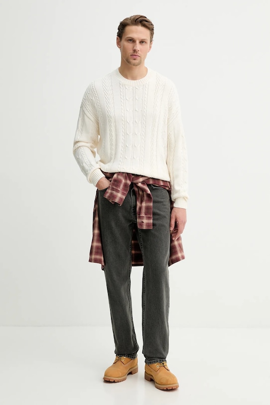 Hollister Co. sweter KI320.5119.102 beżowy AW25