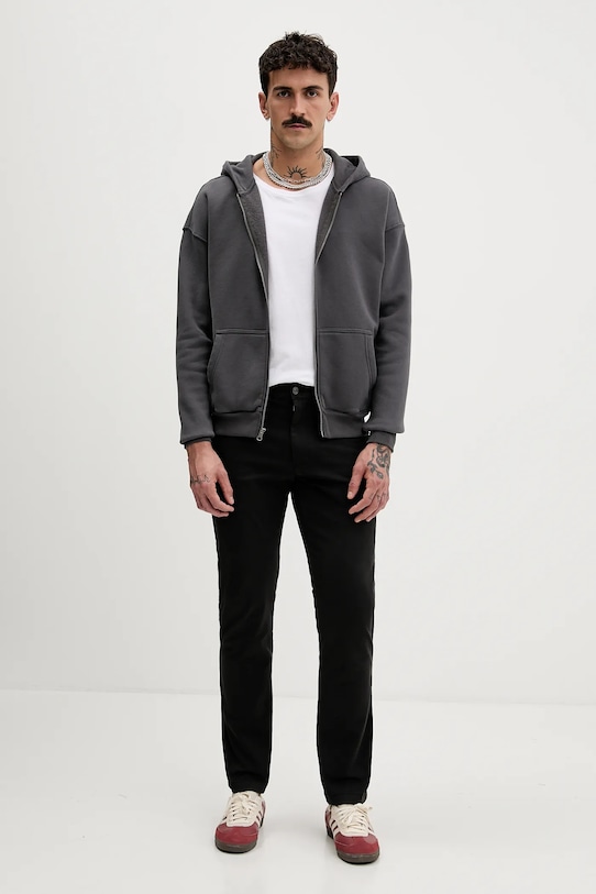 Dukserica Hollister Co. KI322.5449.902 siva AW25