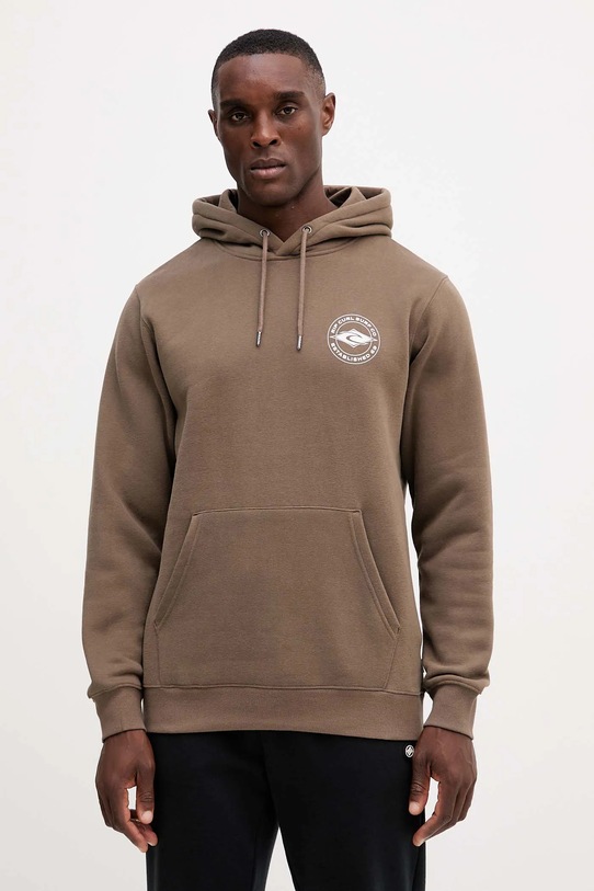Mikina Rip Curl STAPLE s kapucňou hnedá 095MFL