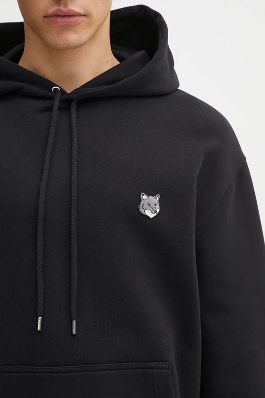 Maison Kitsuné bluza bawełniana Fox Head Comfort czarny PM00703KM0341