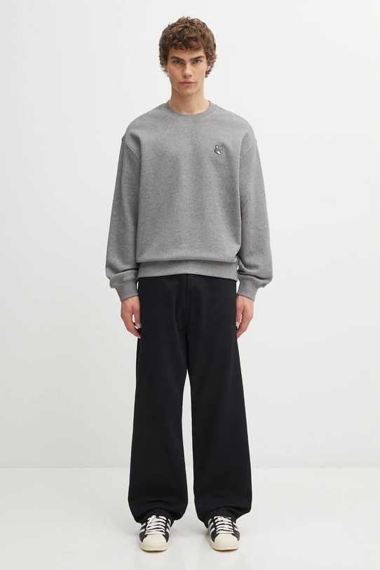 Maison Kitsuné bluza bawełniana Fox Head Comfort PM00304KM0341 szary