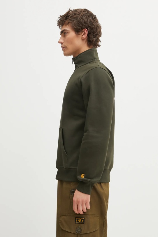 Carhartt WIP bluza Chase Neck Zip I033665.3CBXX zielony AW25