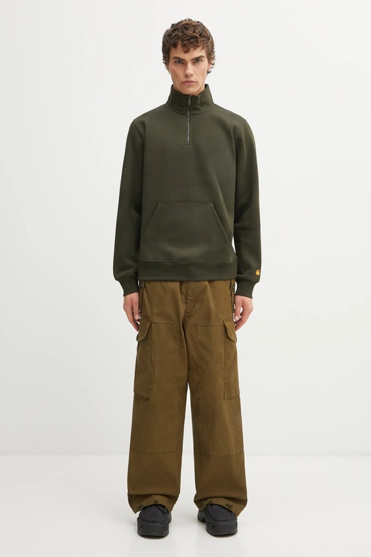 Carhartt WIP bluza Chase Neck Zip I033665.3CBXX zielony