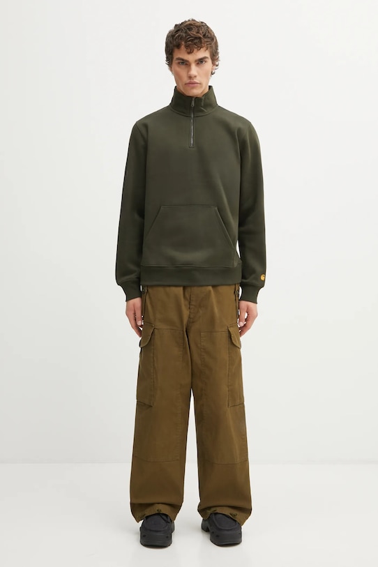 Carhartt WIP bluza Chase Neck Zip I033665.3CBXX zielony