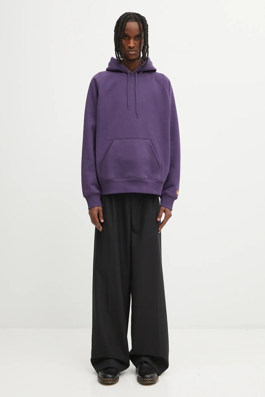 Carhartt WIP bluza Hooded Chase I033661.37YXX fioletowy