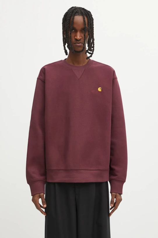 Carhartt WIP bluza American Script pozostałe bordowy I025475.33KXX