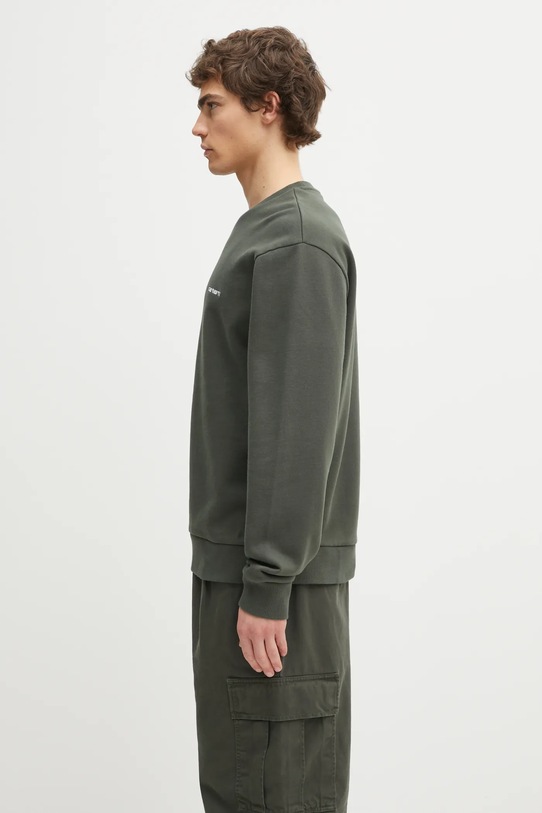 Хлопковая кофта Carhartt WIP Script Embroidery I034496.3CDXX зелёный AW25