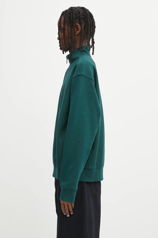 Carhartt WIP bluza Half Zip American Script I027014.05AXX zielony AW25