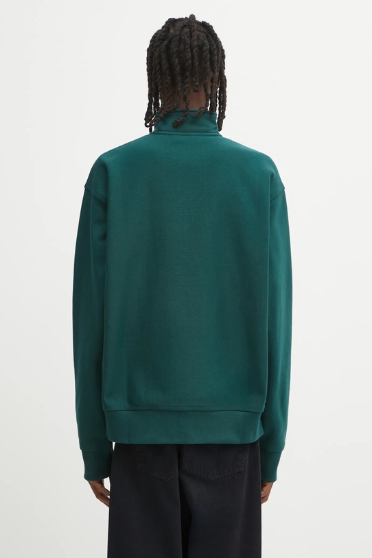 Odzież Carhartt WIP bluza Half Zip American Script I027014.05AXX zielony