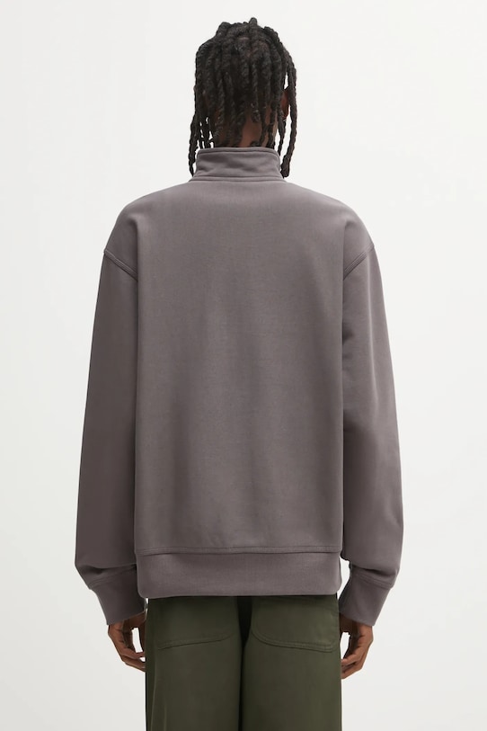Clothing Carhartt WIP sweatshirt Half Zip American Script I027014.33CXX gray