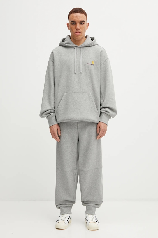 Carhartt WIP spodnie dresowe American Script Jogging I027042.V6XX szary