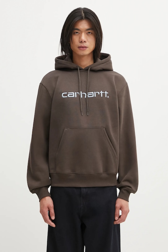Carhartt WIP bluza Hooded Carhartt z kapturem brązowy I030547.3CEXX