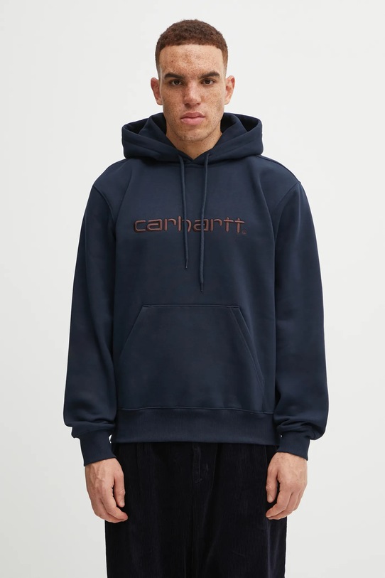 Carhartt WIP bluza Hooded Carhartt z kapturem granatowy I030547.38CXX
