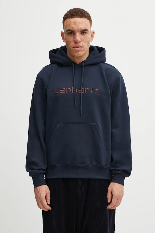 Carhartt WIP bluza Hooded Carhartt z kapturem granatowy I030547.38CXX