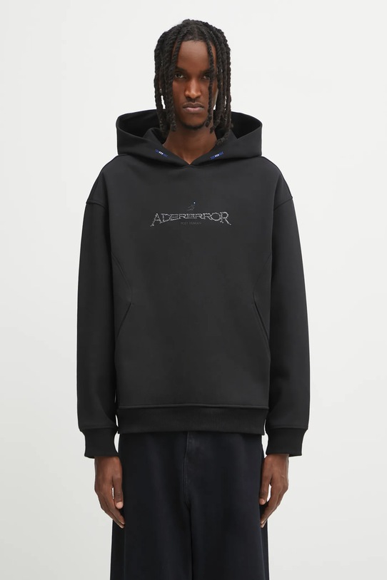 Ader Error bluza HOODIE z kapturem czarny BO01FWHD0101BK