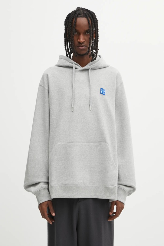 Ader Error bluza bawełniana HOODIE z kapturem szary BO42FYHD0101GR