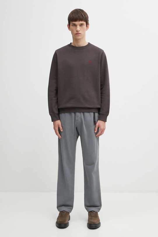 Gramicci bluza One Point Crew G308.FT brązowy
