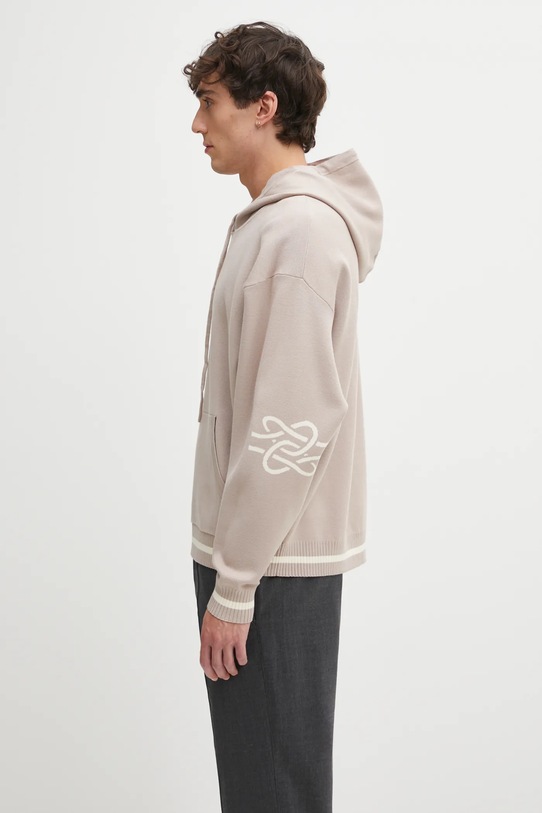 Filling Pieces bluza Knit Hoodie 422532500265 beżowy AW25
