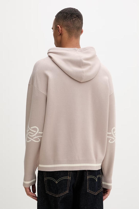 Abbigliamento Filling Pieces felpa con cappuccio da uomo con viscosa Knit Hoodie 422532500265 beige