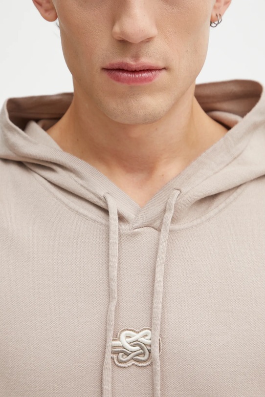 Filling Pieces bluza Knit Hoodie beżowy 422532500265