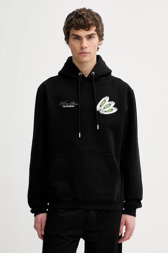 Odzież Filling Pieces bluza bawełniana Hoodie DJ 422532501241 czarny