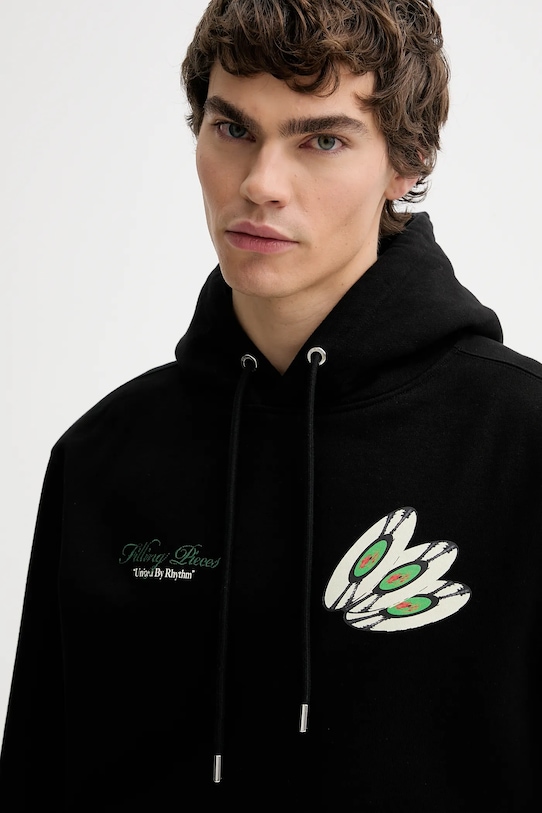 Filling Pieces bluza bawełniana Hoodie DJ czarny 422532501241