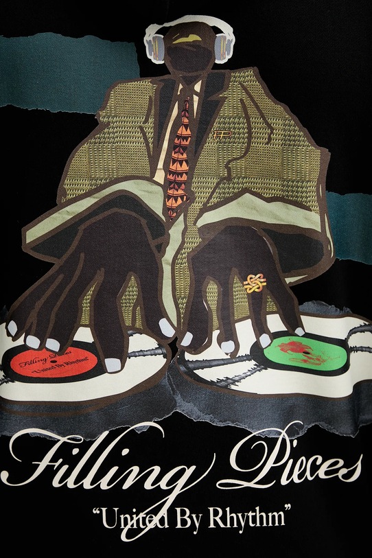 Filling Pieces bluza bawełniana Hoodie DJ 422532501241 czarny