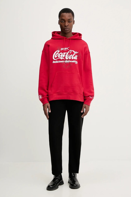 Converse bluza bawełniana x Coca Cola CVM5H502 czerwony AW25