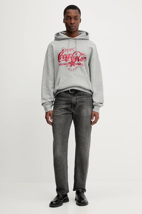 Converse bluza bawełniana x Coca Cola CVM5H502 szary AW25