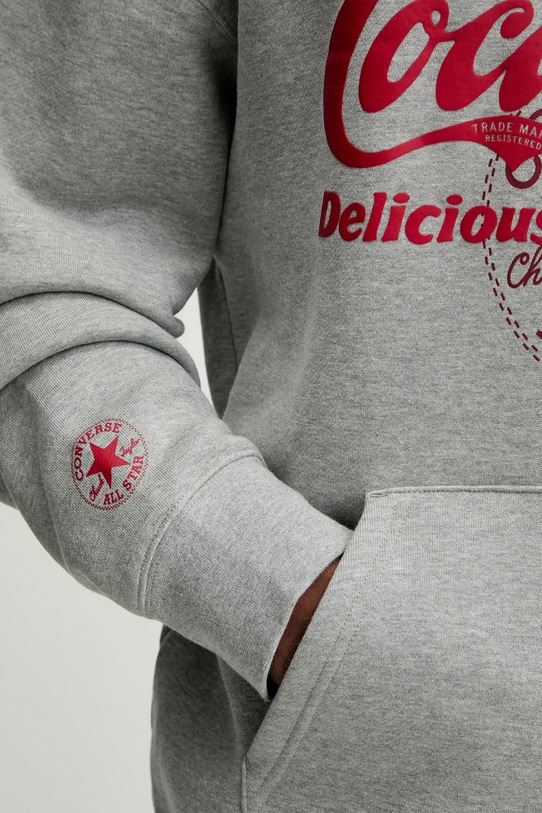 Converse bluza bawełniana x Coca Cola CVM5H502 szary