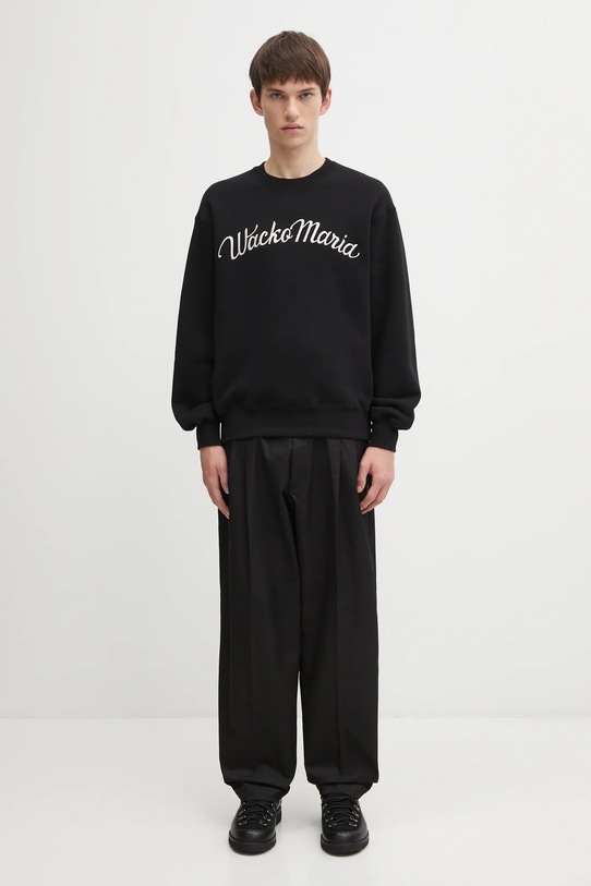 Хлопковая кофта Wacko Maria 25FW.WMC.SS08 чёрный