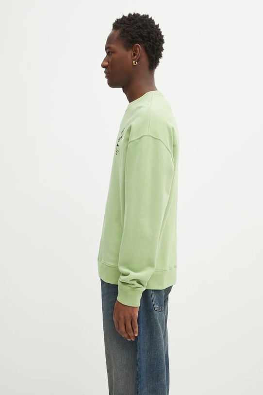 Café Kitsuné bluza bawełniana Coffee Cup Relaxed CKMU00302KM0330 zielony AW25