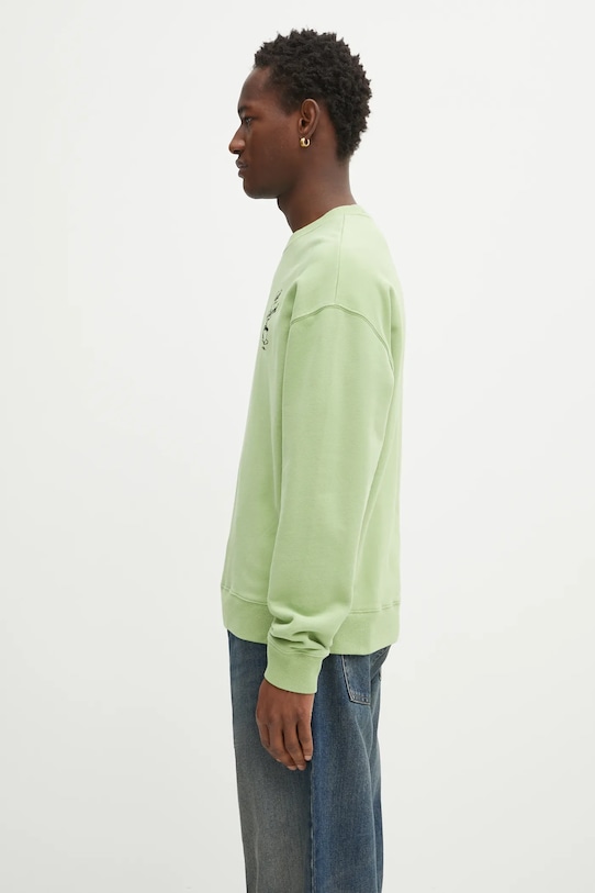 Bavlněná mikina Café Kitsuné Coffee Cup Relaxed CKMU00302KM0330 zelená AW25