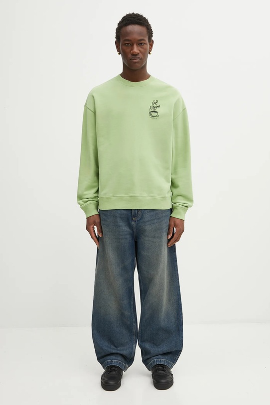 Café Kitsuné bluza bawełniana Coffee Cup Relaxed CKMU00302KM0330 zielony