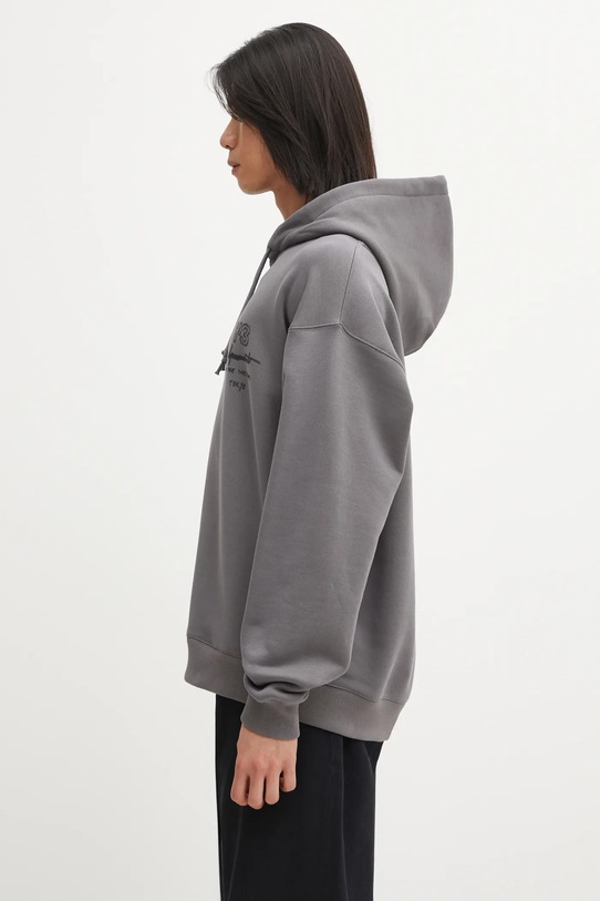 Y-3 bluza bawełniana M MERCH HODDIE KB2605 szary AW25