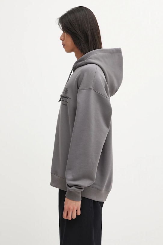 Y-3 bluza bawełniana M MERCH HODDIE KB2605 szary AW25