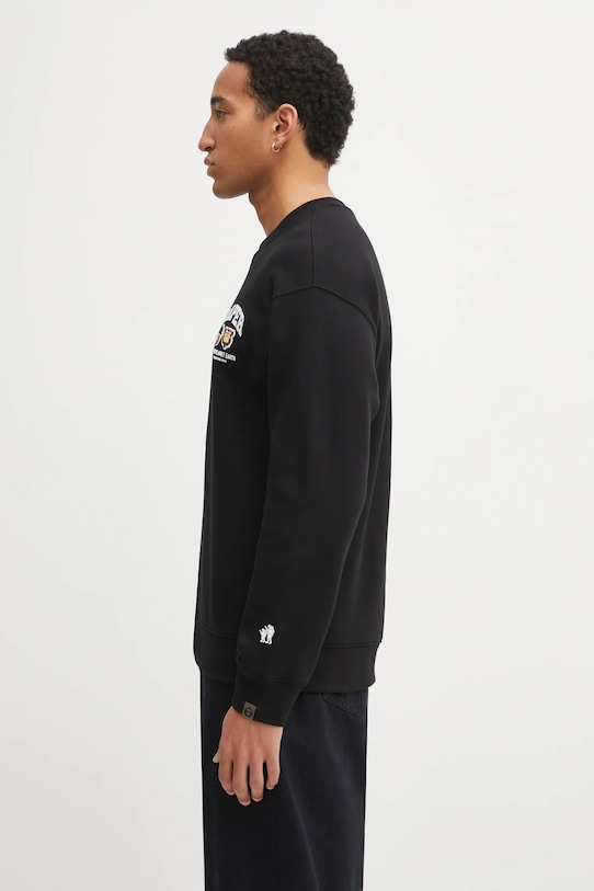 AAPE bluza Aaper Crew Neck AAPSWMC366XXP czarny AW25