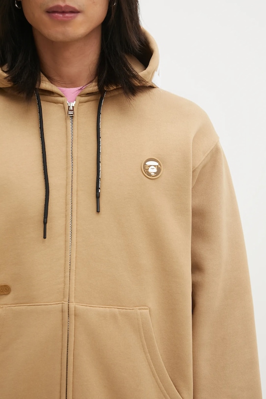 AAPE bluza Now Zip Up beżowy AAPSWMC358XXP